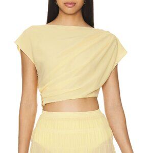 Revolve Camila Coelho Yara Crop Top in Sunlight Yellow